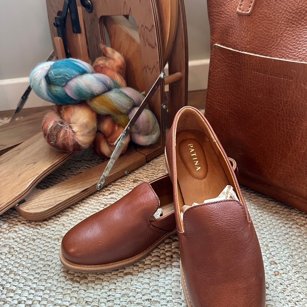 Brown Leather Women's Loafers